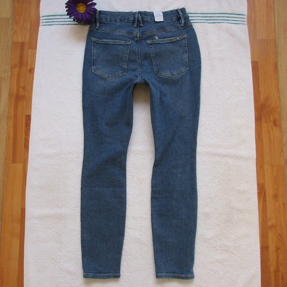 New GOOD AMERICAN Jeans Size 8/29 Distressed Skinny Denim - Picture 9 of 14
